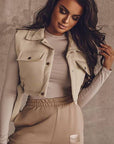 Trendy Women's Casual Vest with Button Closure
