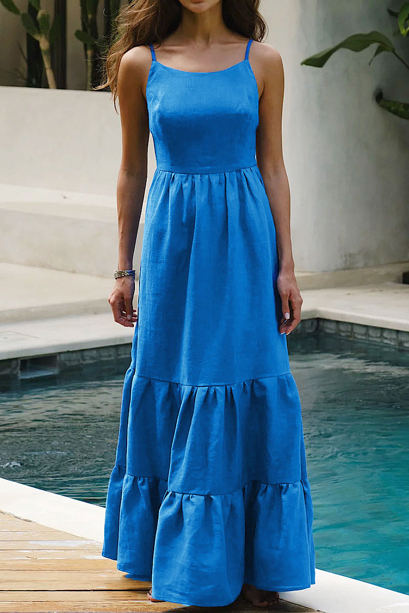 Summer Sexy Cake Dress with Backless Design