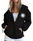 Plus Size Zip-Up Hoodie Cardigan for Women