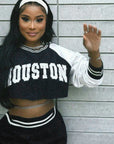 Trendy Casual Baseball Sweatshirt Skirt Set