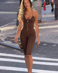 Sexy Waist Cinching Jumpsuit with Straps