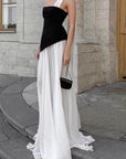 Elegant Black and White Maxi Dress for Women