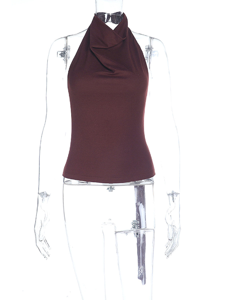Sexy Backless Halter Top for Street Style