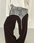 Lace Sheer Layered Mini Skirt for Women
