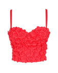 Floral Beaded Strapless Top for Women
