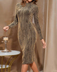 Elegant Long Sleeve Round Neck Dress for Women