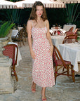 Polka Dot Floral Print Summer Dress