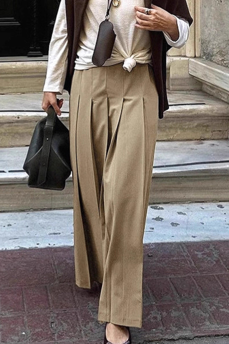 High Waist A-Line Pleated Skirt for Women