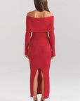 Elegant Off-Shoulder Long Sleeve Dress