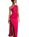 Summer Chic Asymmetrical Satin Dress for Women