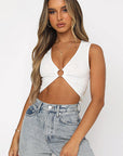 Summer Women's Sleeveless V-Neck Top