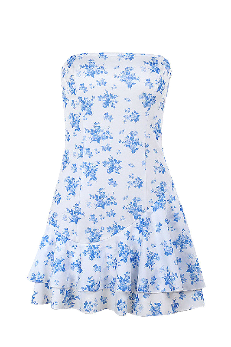 Stylish Floral Print Bodycon Dress