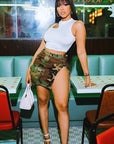 Fashion Camouflage Bodycon Mini Skirt