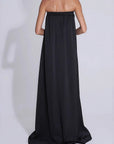 Elegant Strapless A-Line Dress with Back Cutout