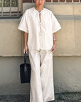 Casual Cotton Tie-Up Set in Apricot