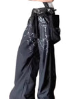 Y2K Street Goth Loose Wide Leg Pants