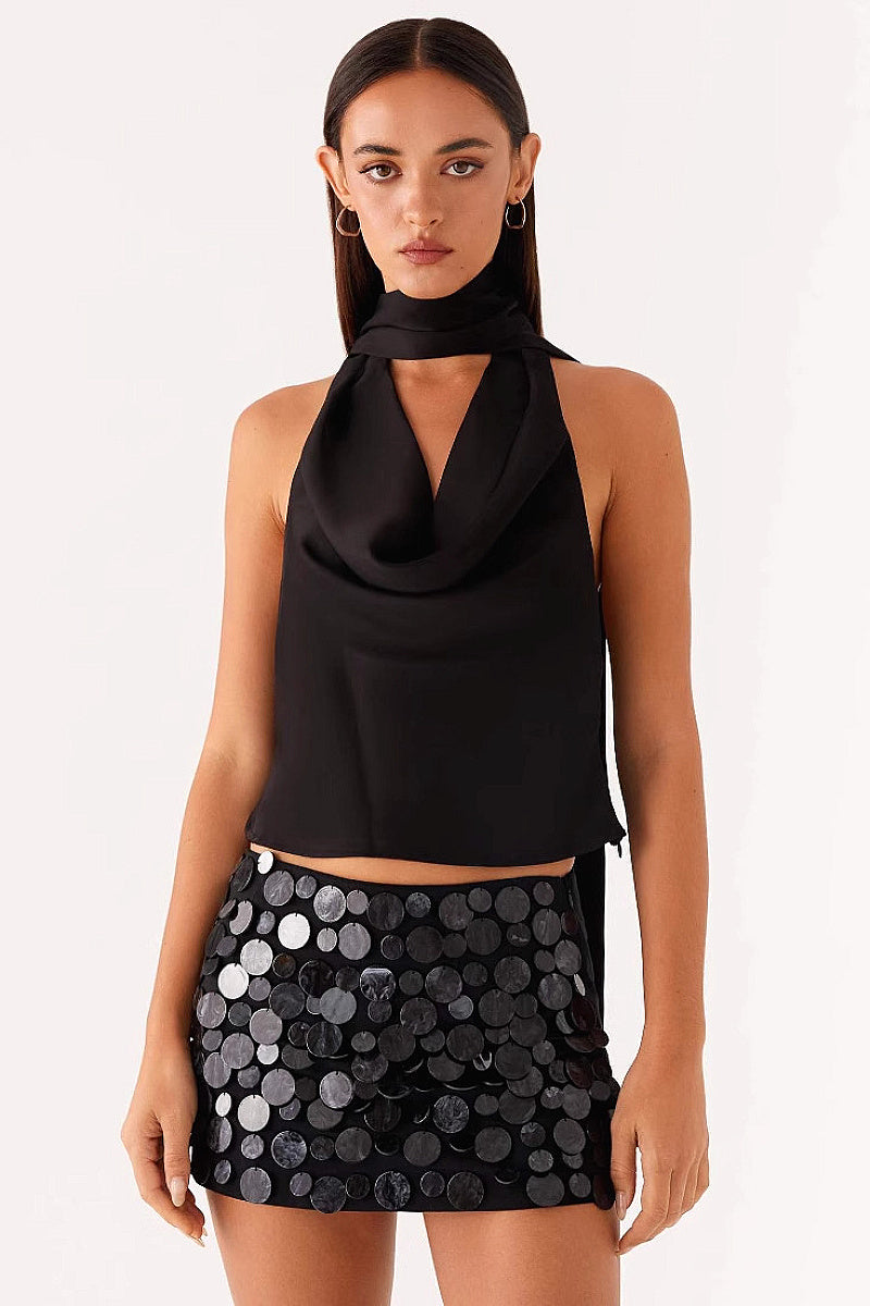 Elegant Backless Halter Top for Women