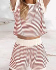 Summer Women's Striped Casual Sports Set