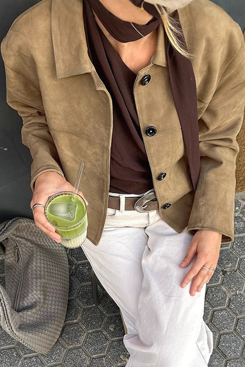 Fashionable Suede Jacket for Women