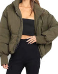 Loose Fit Warm Short Down Jacket for Women