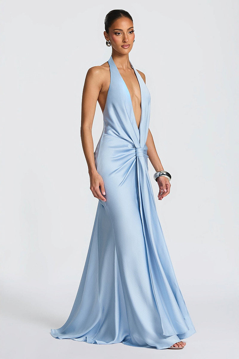 Summer New Style Halter Neck Backless Long Dress