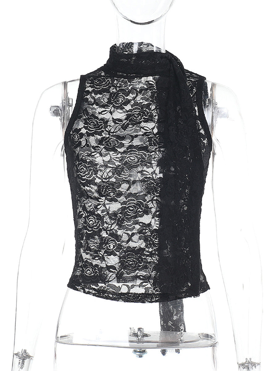 Lace Tie-Front Top for Trendy Women