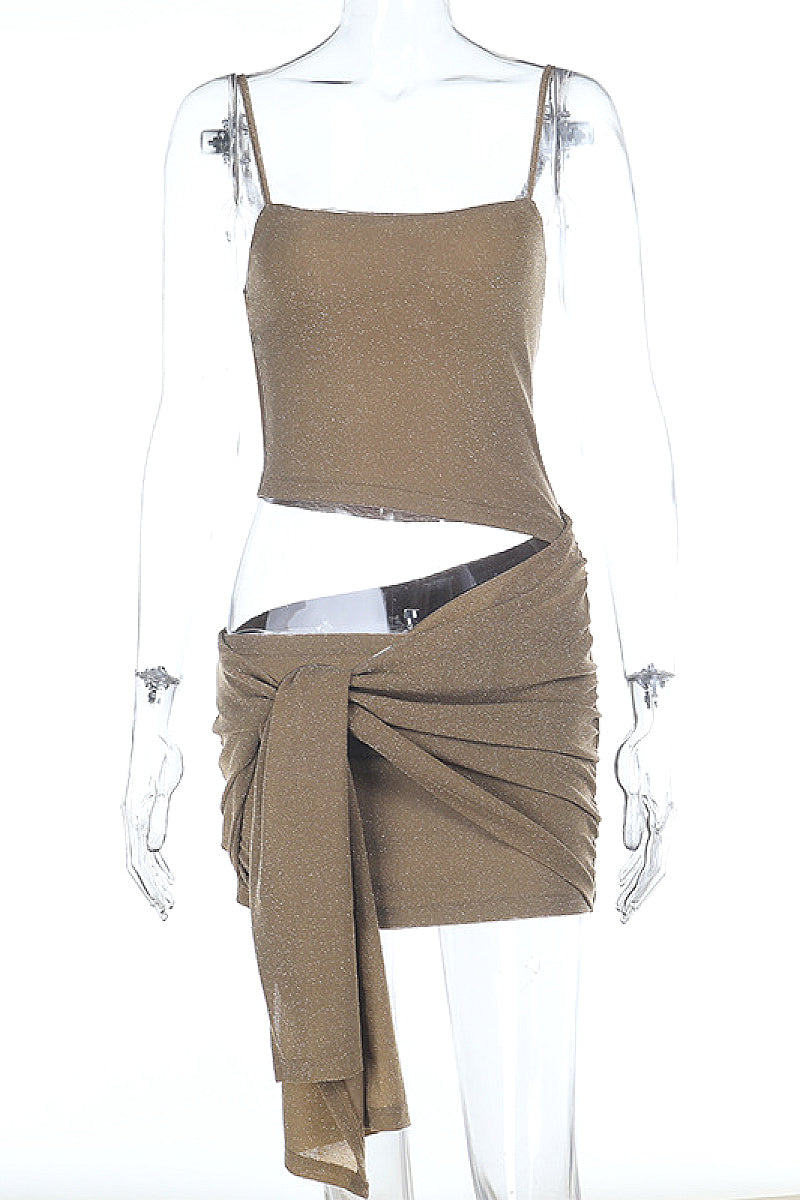 Summer Sheer Hollow Out Strap Dress