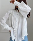 French Style Long Sleeve Cotton Shirt for Women
