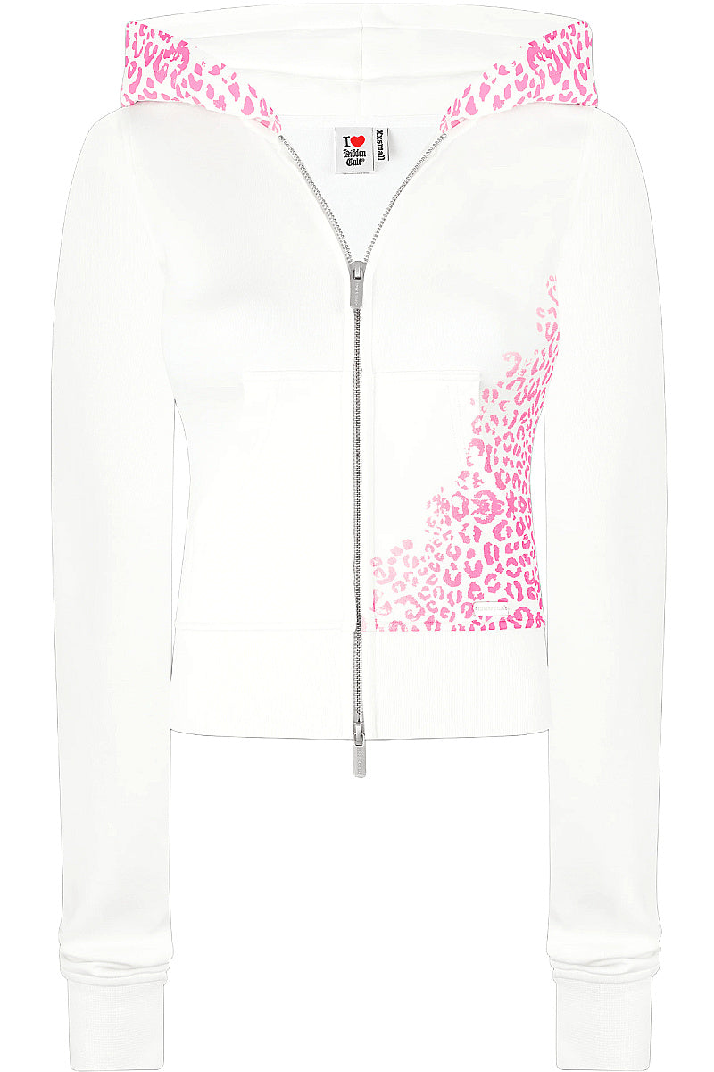 Trendy Pink Hooded Sweatshirt and High-Waisted Pants Set