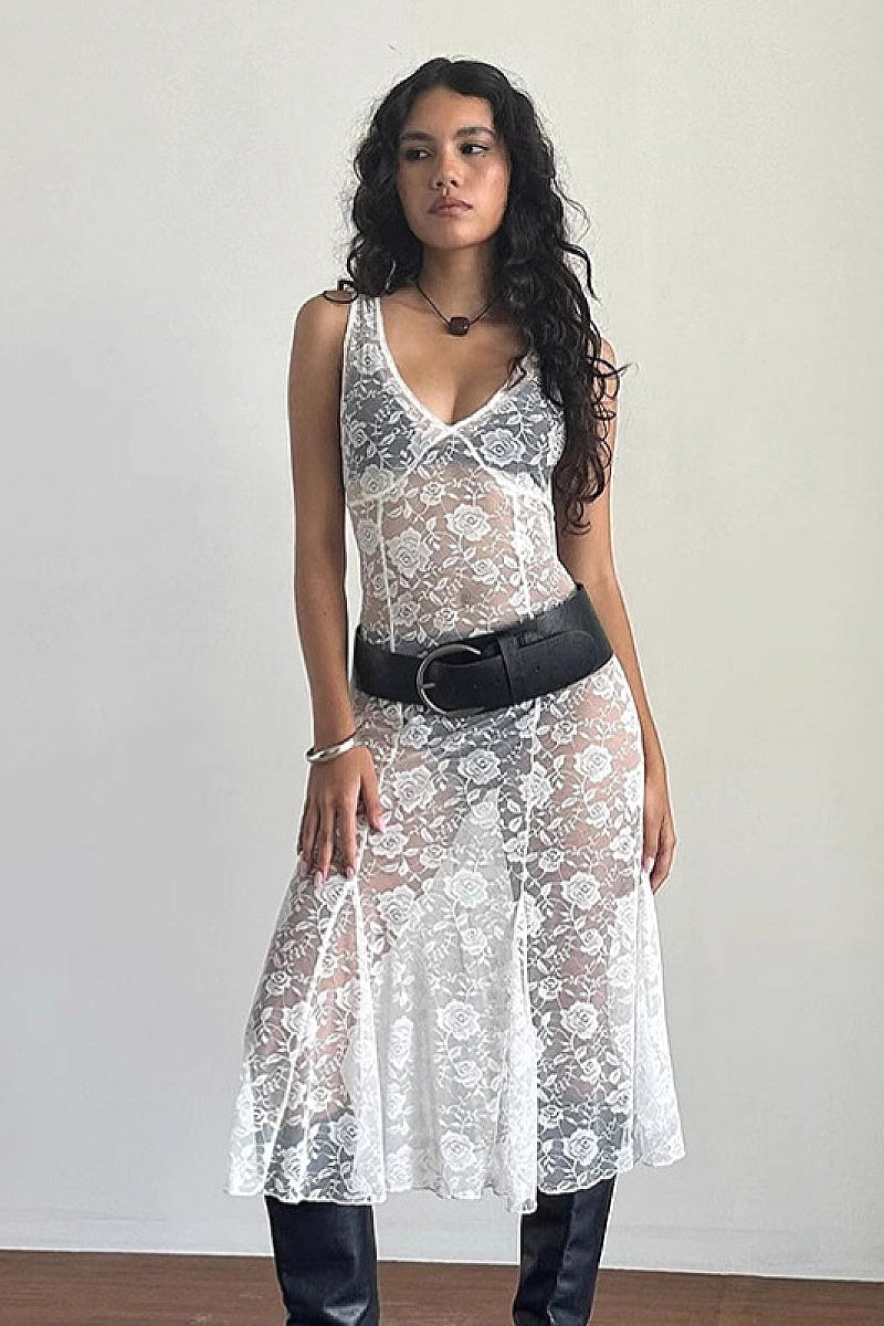 Summer White Lace Dress for Women