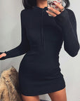 Fashionable Women's Long Sleeve Mini Dress