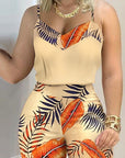 New Women's Yellow Floral Cami Set for Commuting