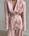 Stylish Cotton-Linen Suit Set for Commuting