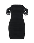 Elegant Off-Shoulder Dress with Ruffles