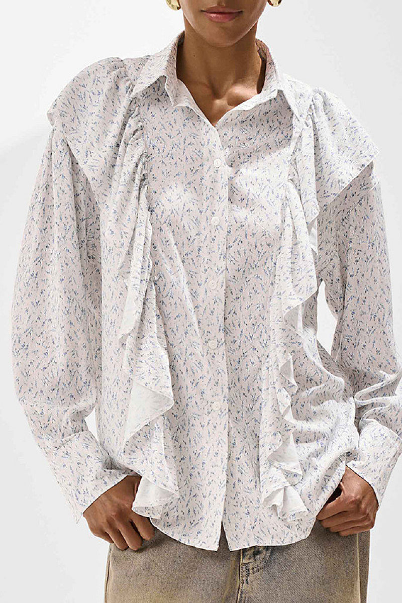 Loose Floral Print Shirt for Women