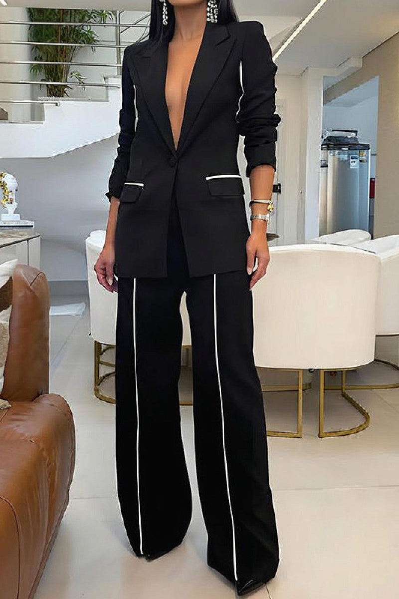 Elegant Women's Blazer and Trousers Set