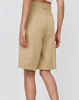 High-Waisted Casual Bermuda Shorts for Women