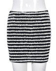 Stylish Color Block Crop Top and Skirt Set
