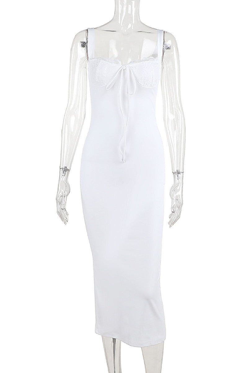 Elegant Summer Lace Spliced Dress