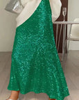Fashion Sequined High Waist Maxi Skirt