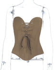 Chic Strapless Waist Tie Top for Women