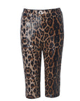 Trendy Sequin Leopard Print Elastic Waist Shorts