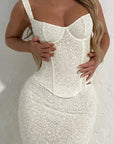Summer Lace Waist-Defined Corset Top
