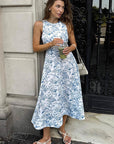 Stylish Floral Print A-Line Dress for Casual Commute