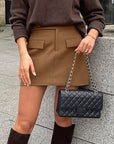 Chic A-Line Mini Skirt for Autumn and Winter