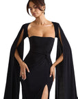Elegant Long Sleeve Maxi Dress with Square Neck