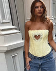 Sexy Heart Zipper Slim Fit Tank Top