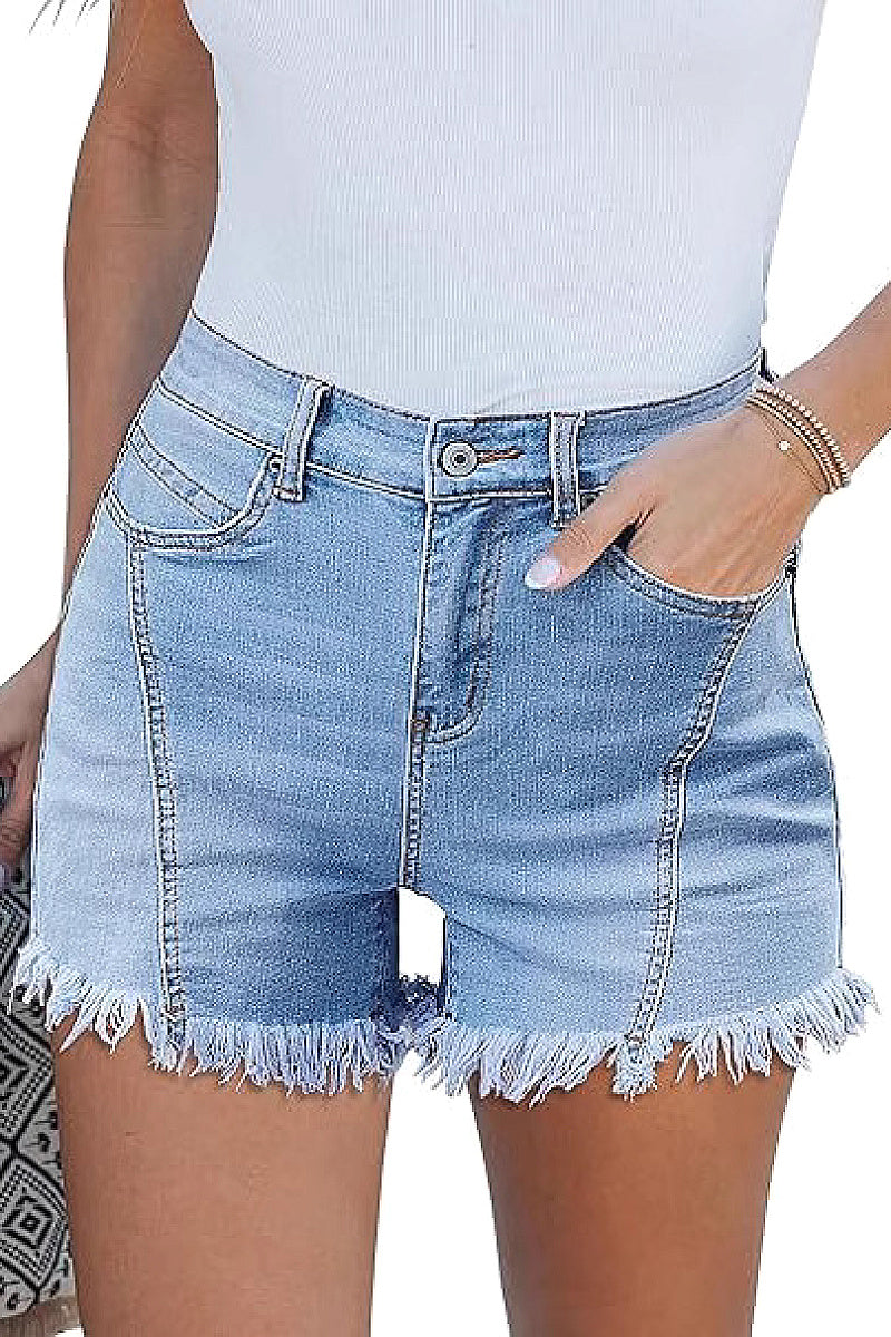 Trendy High-Waisted Denim Shorts for Women