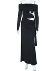 Chic Long Sleeve Sheath Dress with Sheer Details