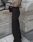 Chic Black Wide Leg Suit Pants for Women